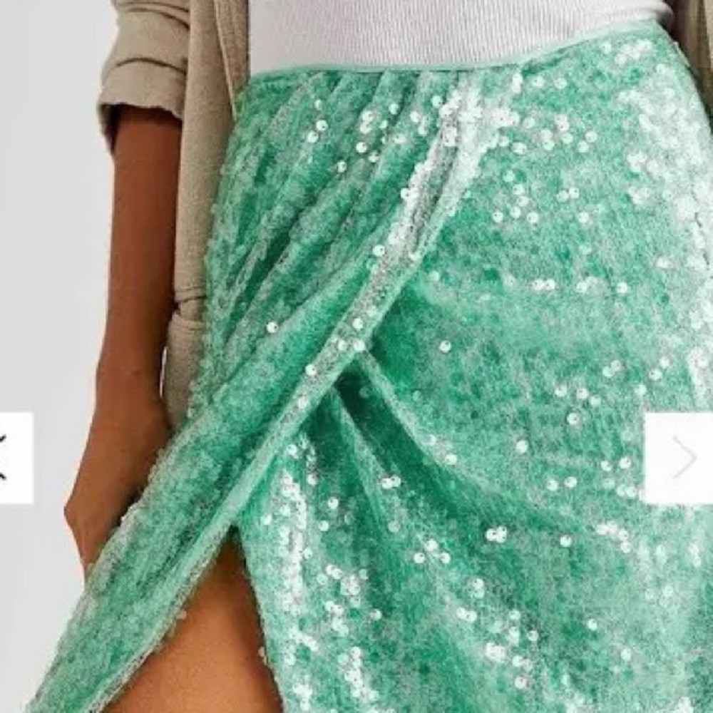 NWT Free People Sequin midi skirt - Picture 3 of 6